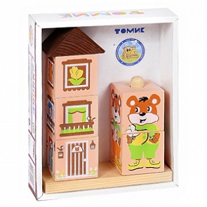 Кубики на палочке – Мишка, 7 деталей (Томик, 4545-3 ТОМИК)